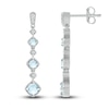 Thumbnail Image 2 of Natural Aquamarine Dangle Earrings 1/20 ct tw Diamonds Sterling Silver