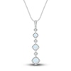 Thumbnail Image 0 of Lab-Created Opal Necklace Diamond Accents Sterling Silver