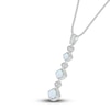 Thumbnail Image 1 of Lab-Created Opal Necklace Diamond Accents Sterling Silver