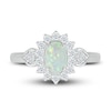 Thumbnail Image 2 of Lab-Created Sapphire & Natural Opal Ring Sterling Silver