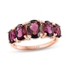 Thumbnail Image 0 of LALI Jewels Natural Rhodolite Garnet Ring 1/20 ct tw Diamonds 14K Rose Gold