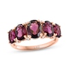 Thumbnail Image 1 of LALI Jewels Natural Rhodolite Garnet Ring 1/20 ct tw Diamonds 14K Rose Gold