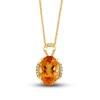 Thumbnail Image 1 of LALI Jewels Natural Citrine Necklace 1/20 ct tw Diamonds 14K Yellow Gold