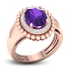 Thumbnail Image 1 of Natural Amethyst Ring 1/6 ct tw Diamonds 14K Rose Gold