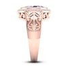 Thumbnail Image 3 of Natural Pink Quartz Ring 1/6 ct tw Diamonds 14K Rose Gold