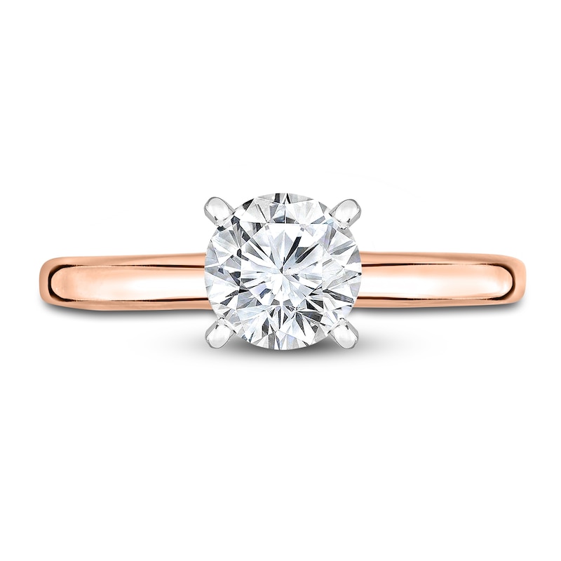 Diamond Solitaire Engagement Ring 3/8 ct tw Round 14K Rose Gold (I2/I)