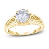 Thumbnail Image 1 of Diamond Solitaire Scroll Engagement Ring 1 ct tw Round 14K Yellow Gold (I2/I)