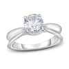 Thumbnail Image 1 of Diamond Solitaire Concave Engagement Ring 1 ct tw Round 14K White Gold (I2/I)