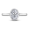Thumbnail Image 3 of Diamond Solitaire Engagement Ring 1 ct tw Bezel-Set Oval 14K White Gold (I2/I)