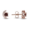 Thumbnail Image 1 of Natural Garnet Earrings 1/15 ct tw Diamonds 14K Rose Gold