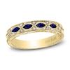 Thumbnail Image 1 of Kirk Kara Natural Blue Sapphire Anniversary Band Diamond Accents 14K Yellow Gold
