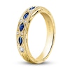Thumbnail Image 2 of Kirk Kara Natural Blue Sapphire Anniversary Band Diamond Accents 14K Yellow Gold