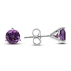 Thumbnail Image 1 of Natural Amethyst Martini Stud Earrings 14K White Gold