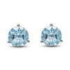Thumbnail Image 1 of Natural Aquamarine Martini Stud Earrings 14K White Gold