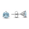 Thumbnail Image 2 of Natural Aquamarine Martini Stud Earrings 14K White Gold