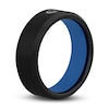 Thumbnail Image 2 of Diamond Wedding Band 1/20 ct tw Round Blue/Black Tungsten