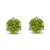 Thumbnail Image 1 of Natural Peridot Martini Stud Earrings 14K White Gold