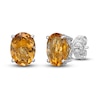 Thumbnail Image 0 of Natural Citrine Stud Earrings 1/8 ct tw Diamonds 10K White Gold