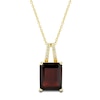 Thumbnail Image 2 of Natural Garnet Ring, Earring & Necklace Set 1/5 ct tw Diamonds 10K Yellow Gold