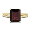 Thumbnail Image 5 of Natural Garnet Ring, Earring & Necklace Set 1/5 ct tw Diamonds 10K Yellow Gold