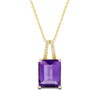 Thumbnail Image 2 of Natural Amethyst Ring, Earring & Necklace Set 1/5 ct tw Diamonds 10K Yellow Gold
