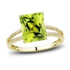 Thumbnail Image 4 of Natural Peridot Ring, Earring & Necklace Set 1/5 ct tw Diamonds 10K Yellow Gold