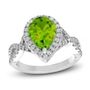 Thumbnail Image 1 of Natural Peridot & Natural White Topaz Ring 10K White Gold