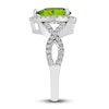 Thumbnail Image 2 of Natural Peridot & Natural White Topaz Ring 10K White Gold