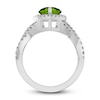 Thumbnail Image 3 of Natural Peridot & Natural White Topaz Ring 10K White Gold