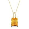 Thumbnail Image 2 of Natural Citrine Ring, Earring & Necklace Set 1/5 ct tw Emerald 10K Yellow Gold