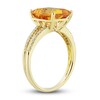 Thumbnail Image 5 of Natural Citrine Ring, Earring & Necklace Set 1/5 ct tw Emerald 10K Yellow Gold