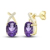 Thumbnail Image 2 of Natural Amethyst Ring, Earring & Necklace Set 1/5 ct tw Diamonds 10K Yellow Gold