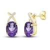 Thumbnail Image 3 of Natural Amethyst Ring, Earring & Necklace Set 1/5 ct tw Diamonds 10K Yellow Gold