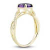 Thumbnail Image 5 of Natural Amethyst Ring, Earring & Necklace Set 1/5 ct tw Diamonds 10K Yellow Gold
