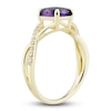Thumbnail Image 6 of Natural Amethyst Ring, Earring & Necklace Set 1/5 ct tw Diamonds 10K Yellow Gold