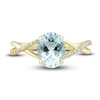 Thumbnail Image 5 of Natural Aquamarine Ring, Earring & Necklace Set 1/5 ct tw Diamonds 10K Yellow Gold