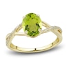Thumbnail Image 4 of Natural Peridot Ring, Earring & Necklace Set 1/5 ct tw Emerald 10K Yellow Gold