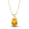 Thumbnail Image 2 of Natural Citrine Ring, Earring & Necklace Set 1/5 ct tw Diamonds 10K Yellow Gold