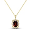 Thumbnail Image 2 of Natural Garnet Ring, Earring & Necklace Set 1/3 ct tw Diamonds 10K Yellow Gold