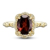 Thumbnail Image 4 of Natural Garnet Ring, Earring & Necklace Set 1/3 ct tw Diamonds 10K Yellow Gold