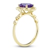 Thumbnail Image 5 of Natural Amethyst Ring, Earring & Necklace Set 1/3 ct tw Diamonds 10K Yellow Gold