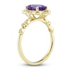 Thumbnail Image 6 of Natural Amethyst Ring, Earring & Necklace Set 1/3 ct tw Diamonds 10K Yellow Gold
