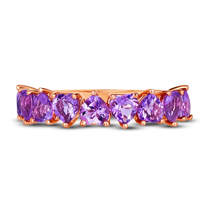Main Image 3 of Le Vian Natural Amethyst Ring 14K Strawberry Gold