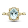 Thumbnail Image 4 of Natural Aquamarine Ring, Earring & Necklace Set 1/3 ct tw Diamonds 10K Yellow Gold