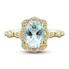 Thumbnail Image 5 of Natural Aquamarine Ring, Earring & Necklace Set 1/3 ct tw Diamonds 10K Yellow Gold
