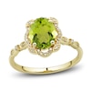 Thumbnail Image 4 of Natural Peridot Ring, Earring & Necklace Set 1/3 ct tw Emerald 10K Yellow Gold