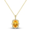 Thumbnail Image 2 of Natural Citrine Ring, Earring & Necklace Set 1/3 ct tw Diamonds 10K Yellow Gold