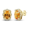 Thumbnail Image 3 of Natural Citrine Ring, Earring & Necklace Set 1/3 ct tw Diamonds 10K Yellow Gold