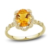 Thumbnail Image 4 of Natural Citrine Ring, Earring & Necklace Set 1/3 ct tw Diamonds 10K Yellow Gold