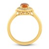 Thumbnail Image 2 of Natural Fire Opal Ring 1/8 ct tw Diamonds 10K Yellow Gold